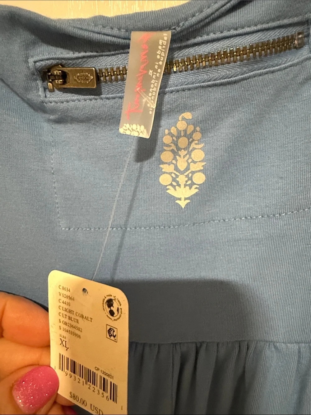 NWT Free People FP Movement Hot Shot Strappy Onsie Jumpsuit Jumper Blue Size XL - Picture 9 of 12